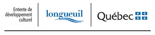 Logos de la Ville de Longueuil et de ses partenaires: Entente de développement culturel et la province de Québec