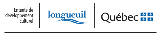 Logos de la Ville de Longueuil et de ses partenaires: Entente de développement culturel et la province de Québec