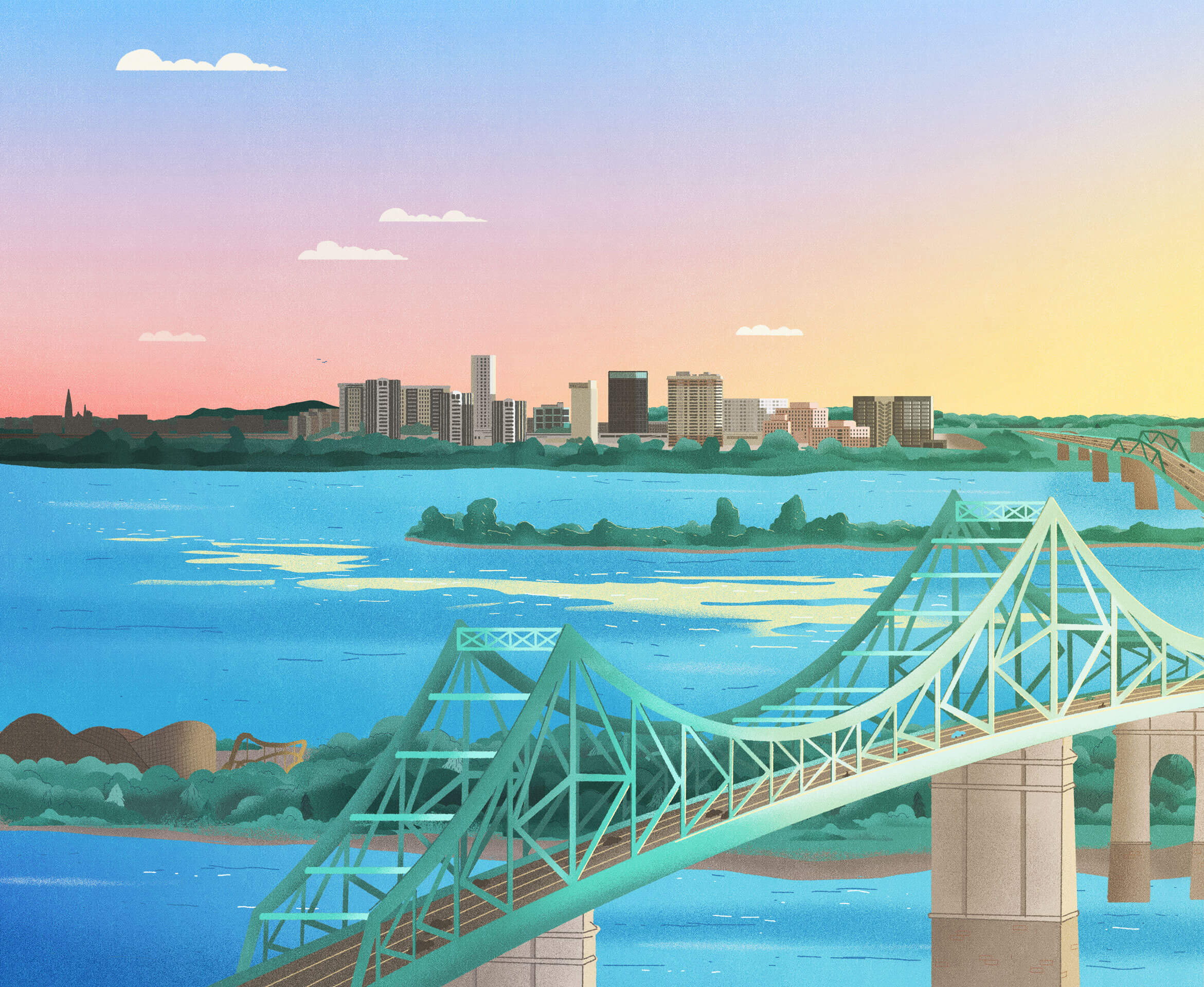 Illustration représentant la ville de Longueuil